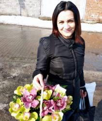 Basket of orchids with delivery to Lutsk
