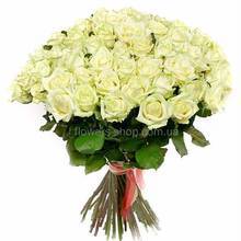 Букет из белых роз Аваланш, розы поштучно
