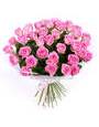 Букет из розовых роз, в декоративной упаковке