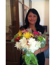 Bouquet of chrysanthemums and carnations delivered to Coloma