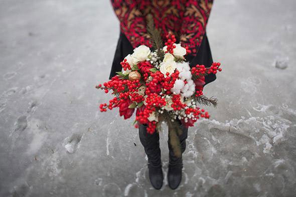 зимний букет цветов