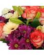 Букет из роз, хризантем, лилий, гербер и звоздик
