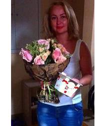 Bouquet and chocolates 