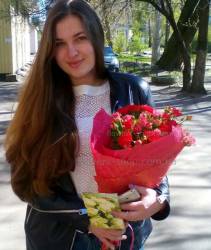 Bouquet of different color roses Send flowers to Donetsk