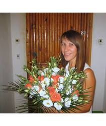 Mixed bouquet of roses and Aust in Zaporozhye