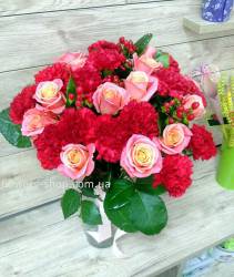Send flowers to Lviv Prepared bouquet with roses delivered in Lviv