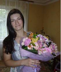 Фото вручения сборного букеты в Коломые