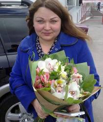 Send flowers to Cherkasy Assorted bouquet with orchids