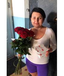 Bouquet of red roses and 