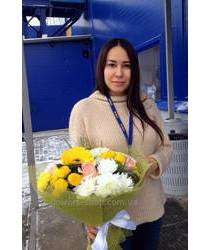 Bouquet for the birthday girl brought to Poltava