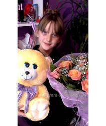 Roses and toy delivered in Shostka
