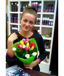Delivery bouquet of tulips in Kazatin
