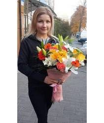 Beautiful mix bouquet delivered to Ternopil